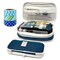 Wrapables Large Capacity Pencil Case, Expandable Pencil Pouch with 3 Washi Rolls, Navy